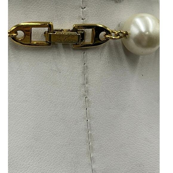 Napier Vintage Vintage Beaded Faux
Pearl Gold Tone Long Faux Station Necklace - Picture 7 of 9